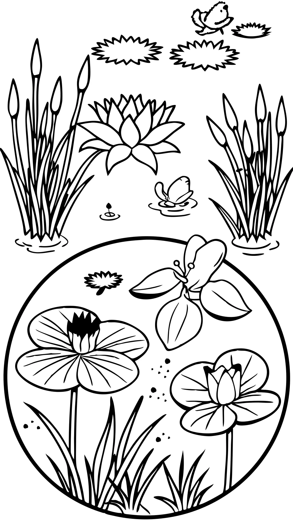 coloring pages lily pads